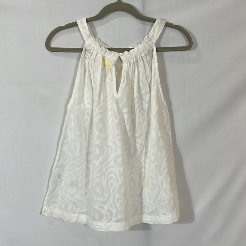 Roller Rabbit Top Blouse S White 100% Cotton EUC Like New - Picture 4 of 11